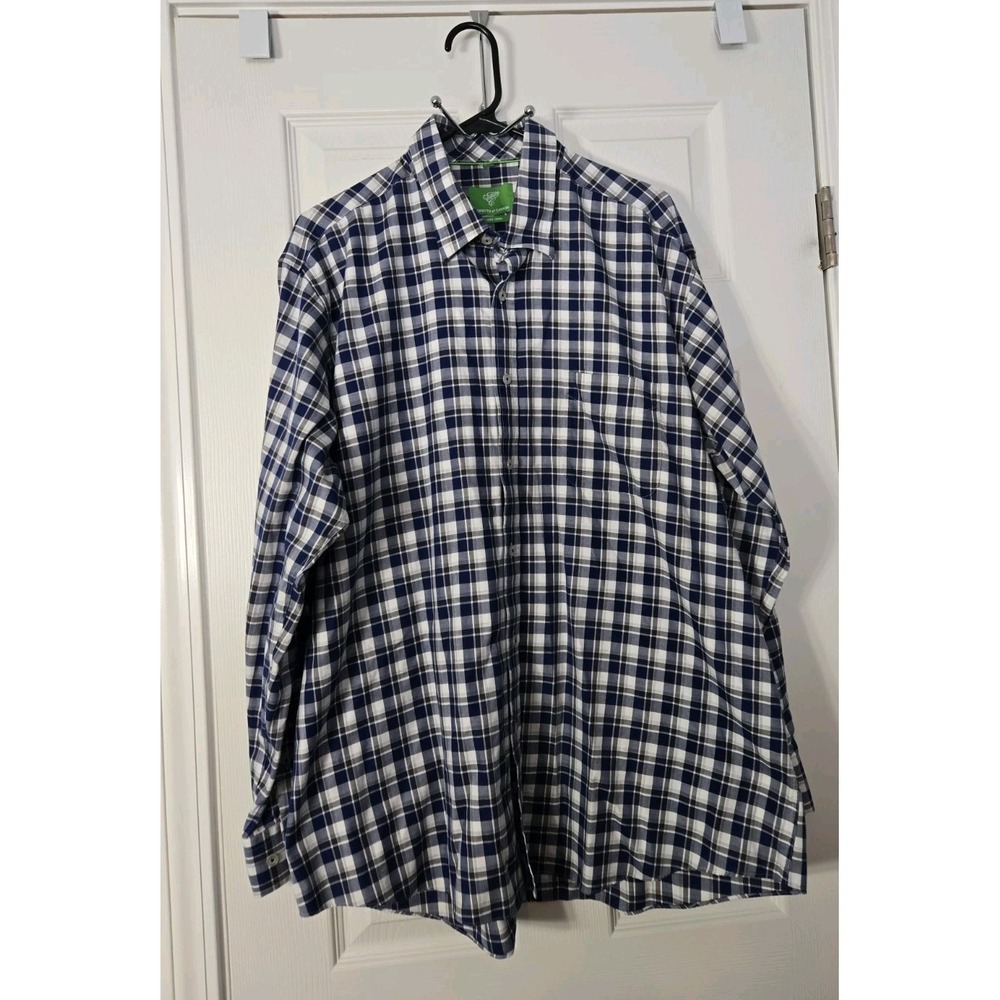 Forsyth of Canada Button Up Shirt Mens XLT Check Wrinkle Free 2 Ply Multicolor